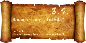Baumgartner Ildikó névjegykártya