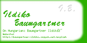 ildiko baumgartner business card